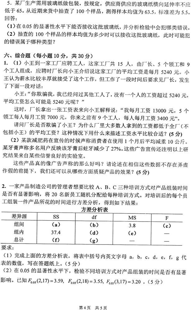 说明: \\sc019\电子书与题库制作\准备制作\1.考研考博类\4.全国院校专业课\1.北京\6.对外经济贸易大学\13.统计学院\【2017.9.30 赵芳微】对外经济贸易大学统计学院432统计学[专业硕士]历年考研真题及详解\2015年真题及详解\004.jpg