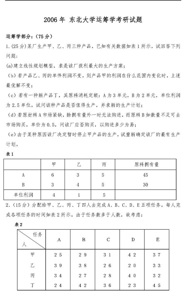 说明: 2001-2013东北大学运筹历年真题及解析_页面_18