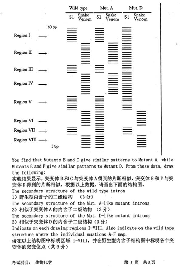 说明: 6%202010年中国科学技术大学338生物化学%5b专业硕士%5d考研真题0004